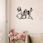 Wallity Alba S Escultura de pared de metal negra 52 x 42 cm